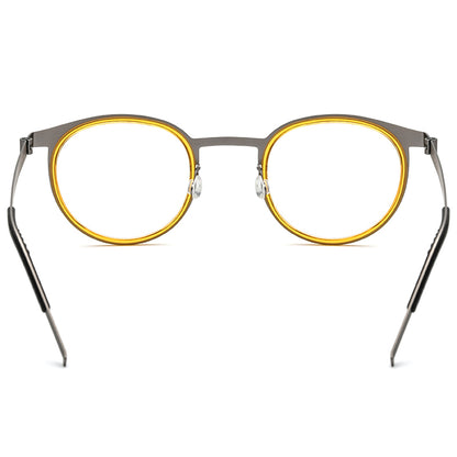 Acetate Round Optical Glasses Frame Vintage - MCROONS - back