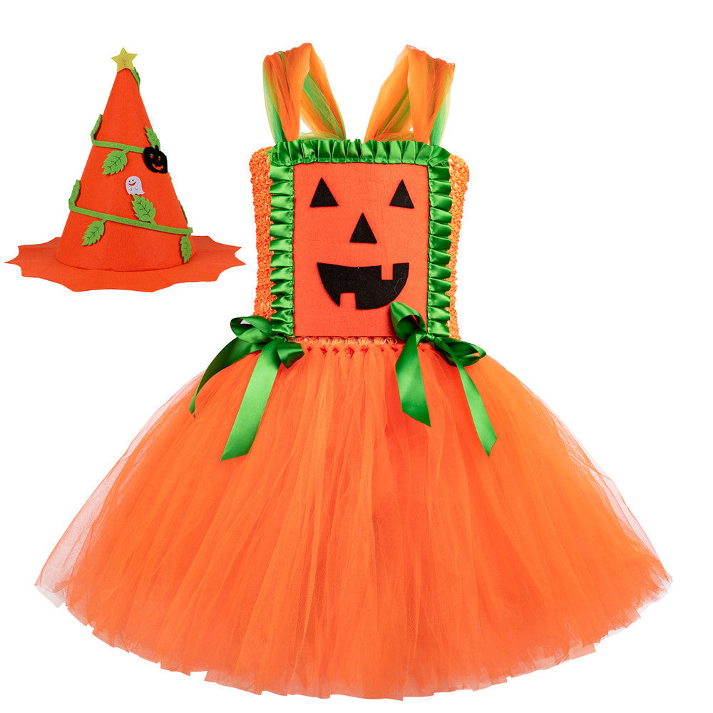 Little Witch Kids Halloween Costume Dress - MCROONS close up