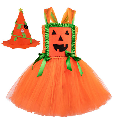 Little Witch Kids Halloween Costume Dress - MCROONS close up