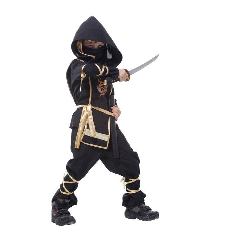 Little Ninja Warrior Boys Kids Halloween Costume - MCROONS close up