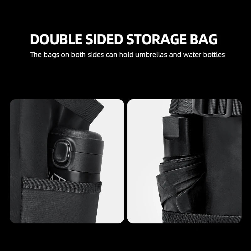 MOYYI Roll-Top Men'S Laptop Backpack Waterproof Outdoor Travel Backpack for Man Sport Camping Polyester Backpacks