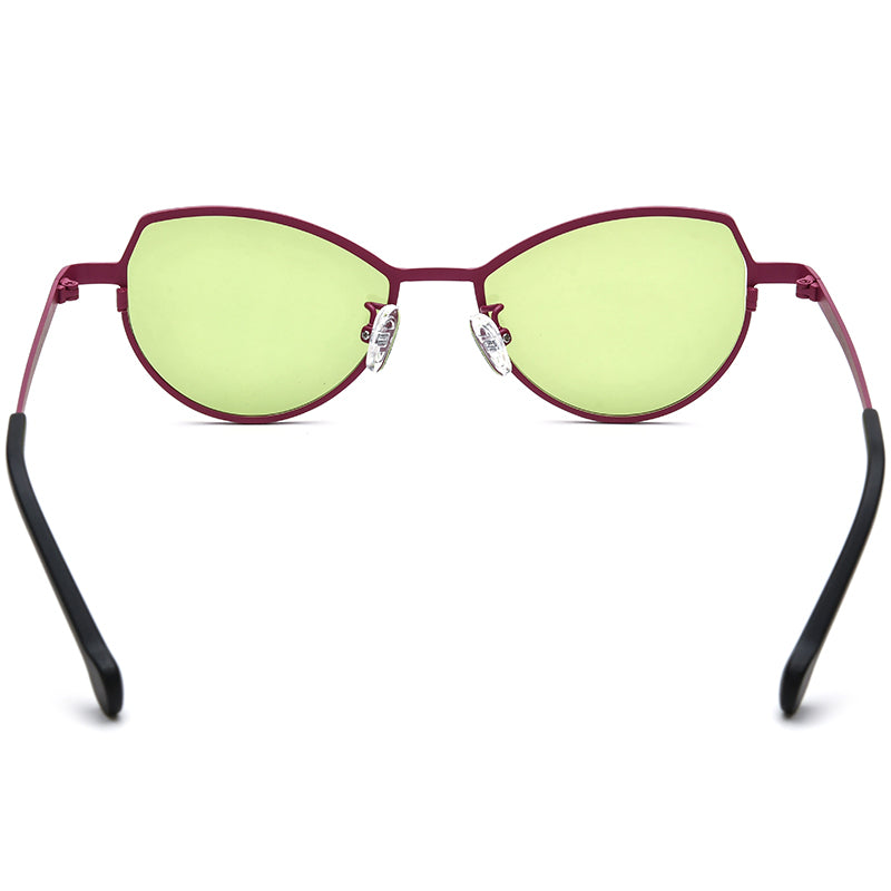Colourful Titanium Cat Eye Sunglasses Polarized - MCROONS - back view
