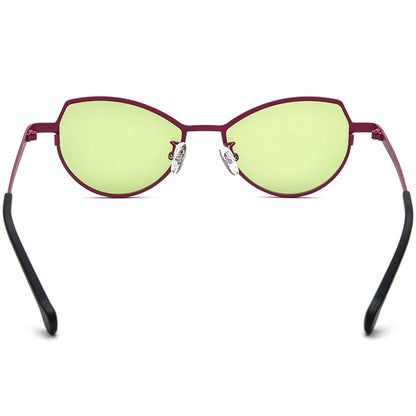 Colourful Titanium Cat Eye Sunglasses Polarized - MCROONS - back view