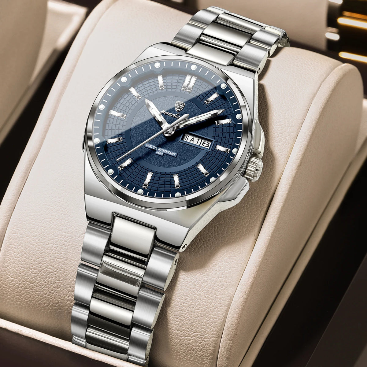 Poedagar 796 Women's Luxury Quartz Watch – Stainless Steel Band, Waterproof, Luminous, Date