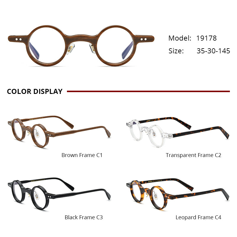 Small Round Acetate Optical Glasses - MCROONS - detail view