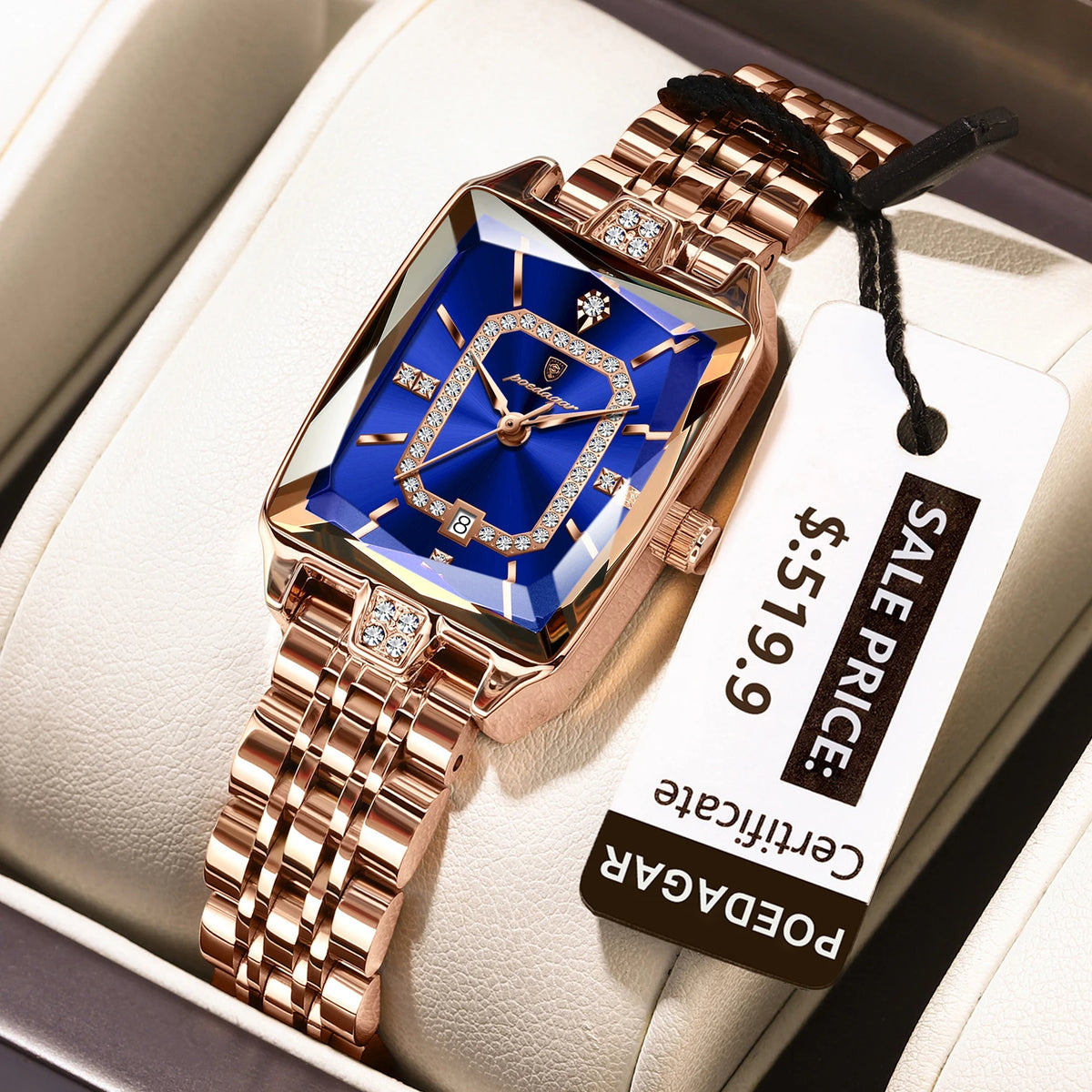 Poedagar 785 Women's Luxury Quartz Watch – Stainless Steel Band, Waterproof, Luminous, Date