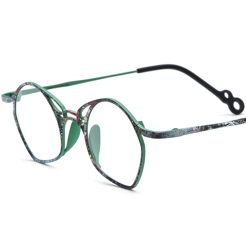 Titanium Butterfly Optical Glasses Frame Vintage - Green - MCROONS
