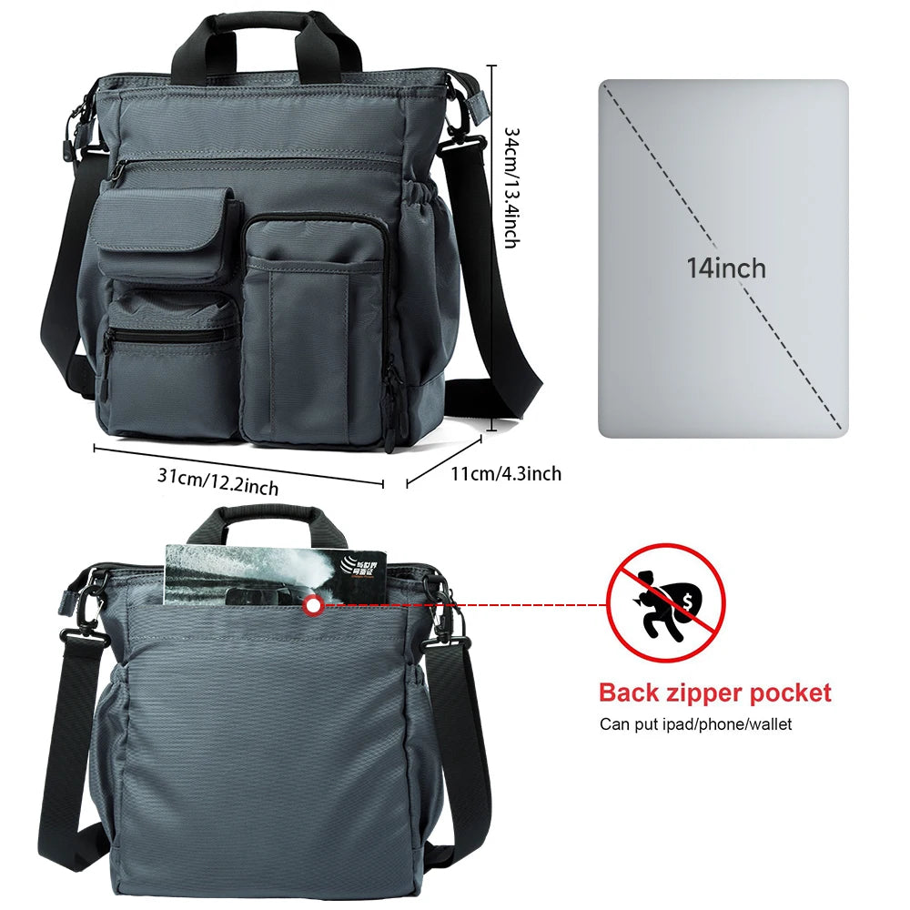 Business Briefcase Bags for Men Messenger Bag Fit 14 Inch Laptop Shoulder Bags