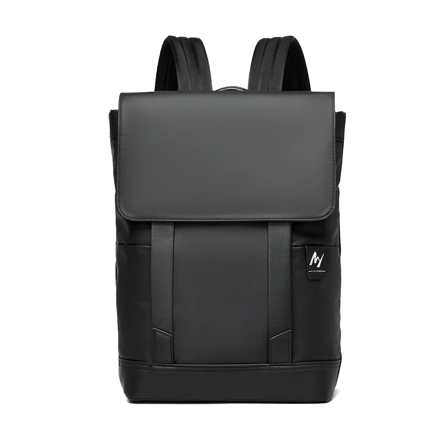 MOYYI PVC Laptop Bags for Men Business Flip Backpack for College Laptop Backpack