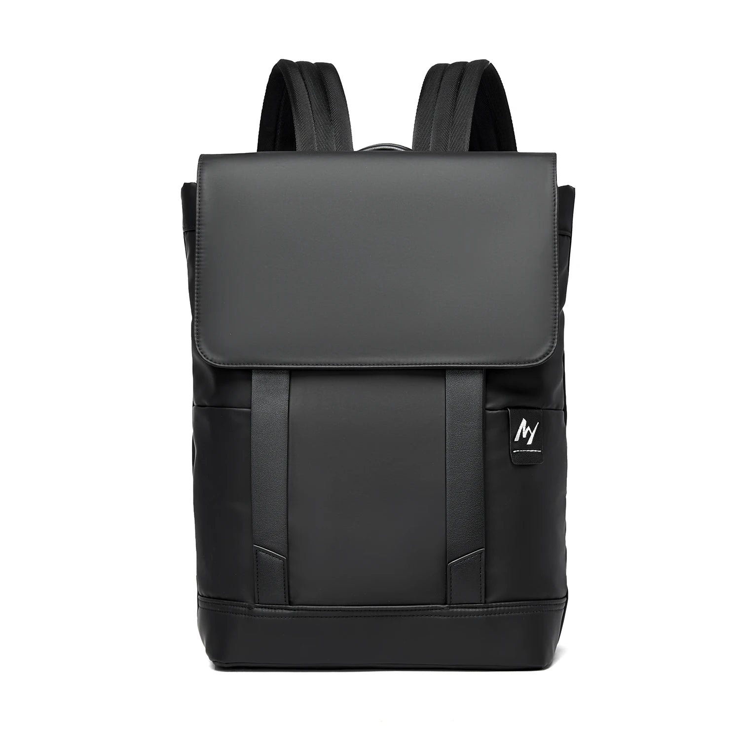 MOYYI PVC Laptop Bags for Men Business Flip Backpack for College Laptop Backpack
