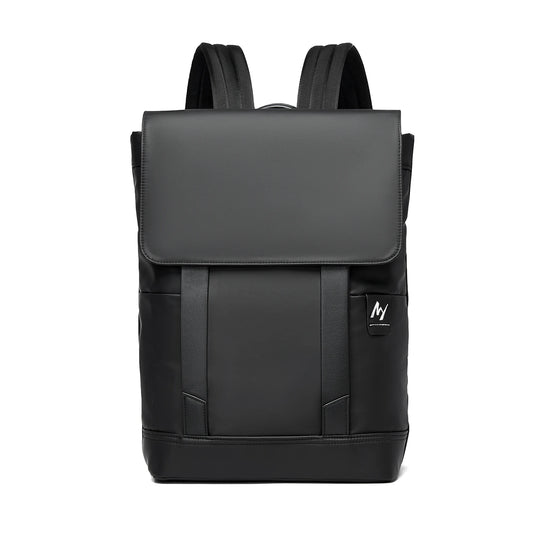 MOYYI PVC Laptop Bags for Men Business Flip Backpack for College Laptop Backpack