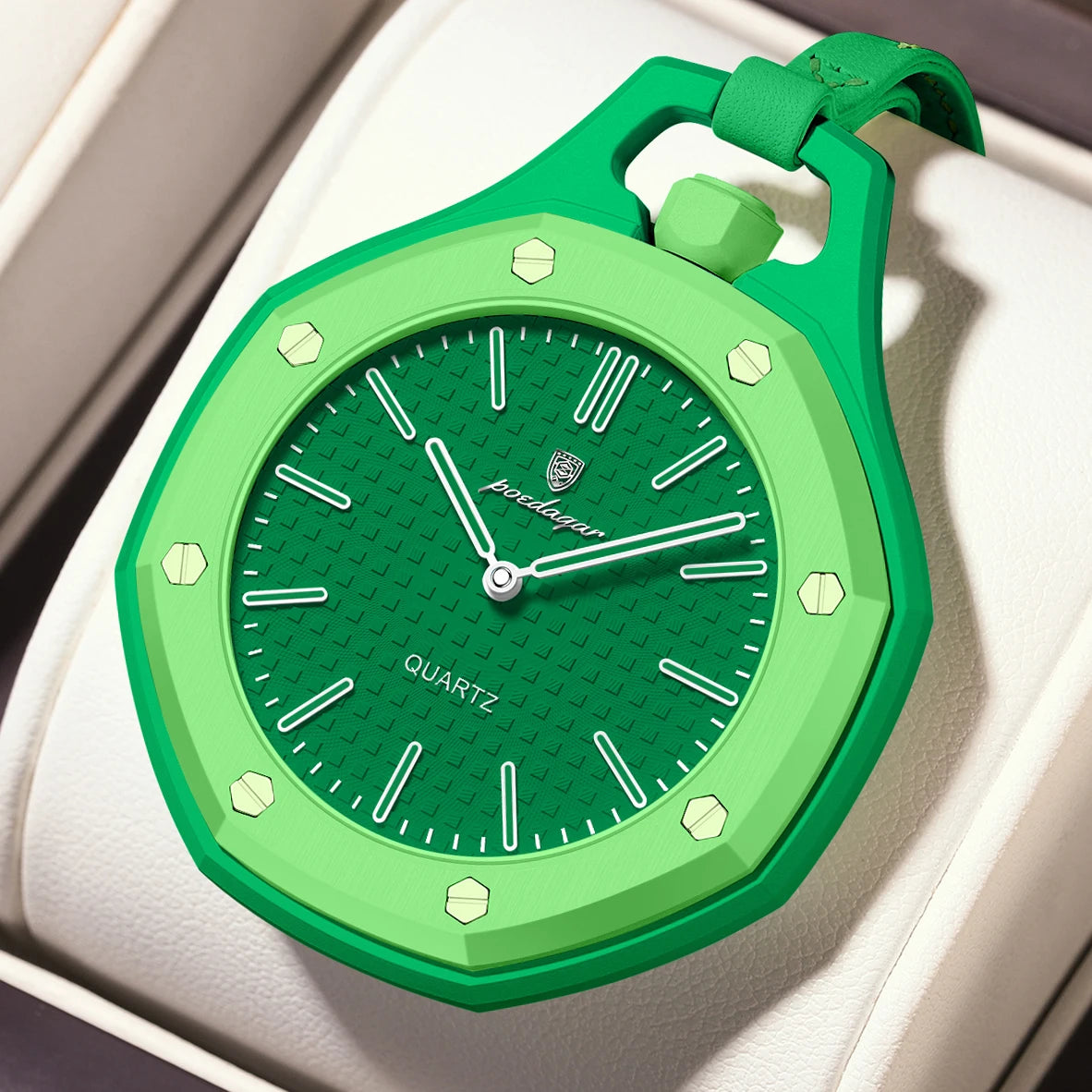 Poedagar 630 Women's Sport Quartz Watch – Leather Strap, Waterproof, Luminous