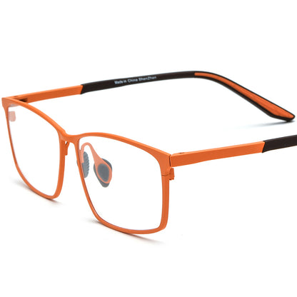 Lightweight Pure Titanium Square Optical Glasses Frame - Orange - MCROONS
