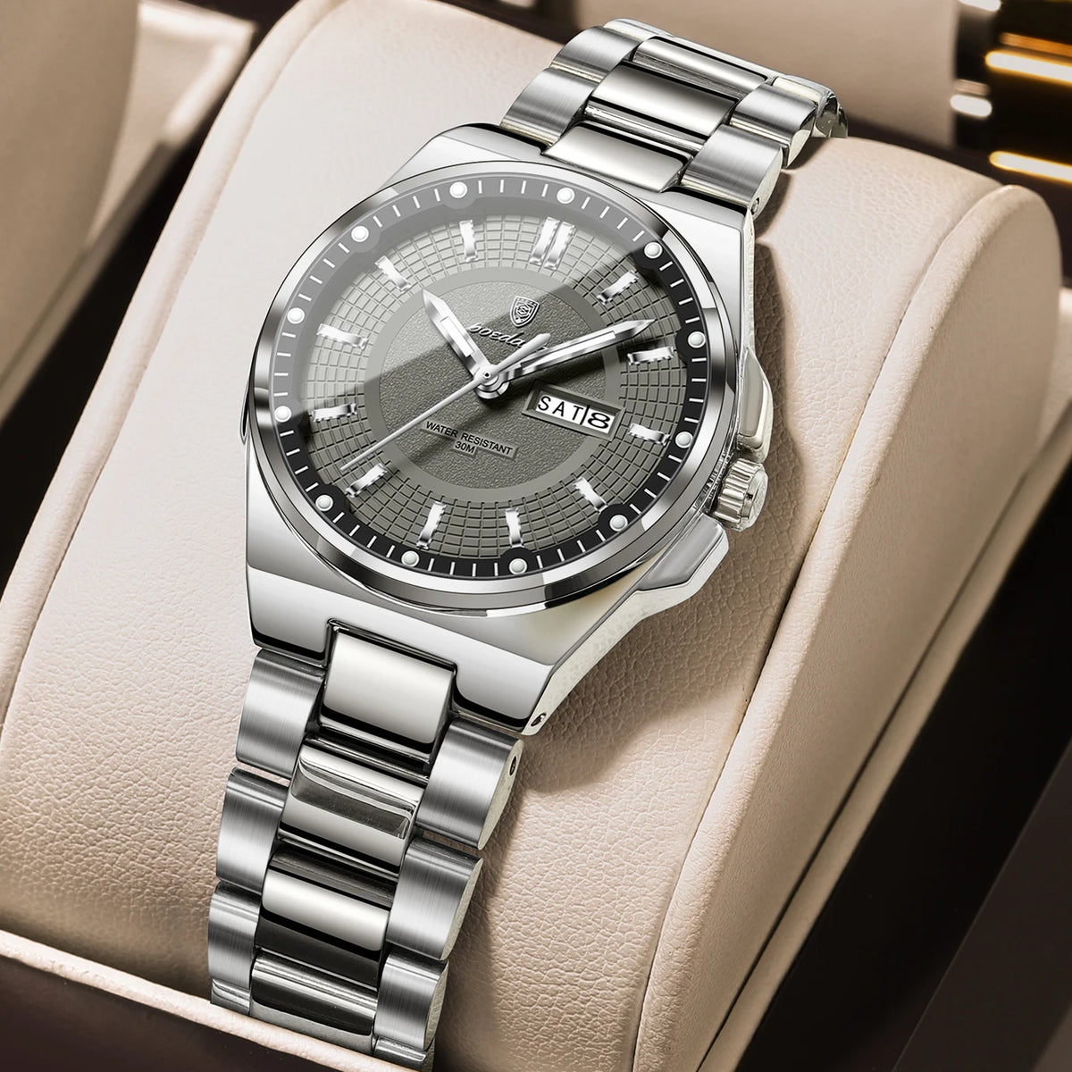 Poedagar 796 Women's Luxury Quartz Watch – Stainless Steel Band, Waterproof, Luminous, Date