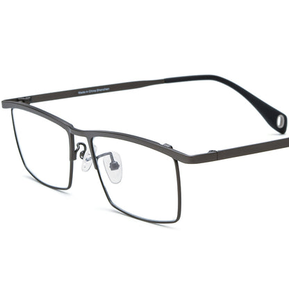 Titanium Square Optical Glasses Frame Classic Lightweight - MCROONS - Gray