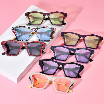Retro Cat Eye Acetate Polarized Sunglasses - MCROONS - detail view