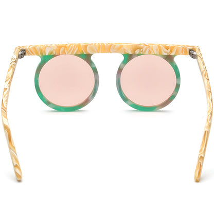 Oversized Vintage Round Polarized Sunglasses - MCROONS - back view