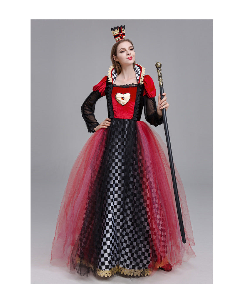Fantasy Queen Royal Ball Gown Halloween Costume - MCROONS styled