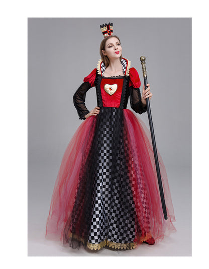 Fantasy Queen Royal Ball Gown Halloween Costume - MCROONS styled