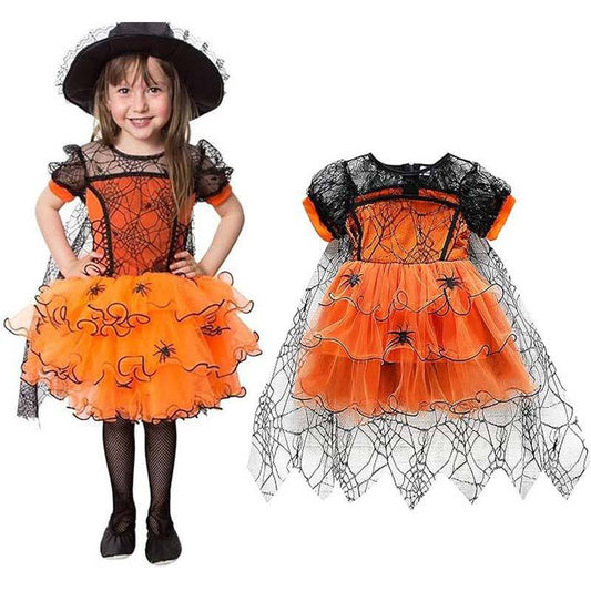 Halloween Spider Tutu Tulle Children Baby Girl Witch Costume