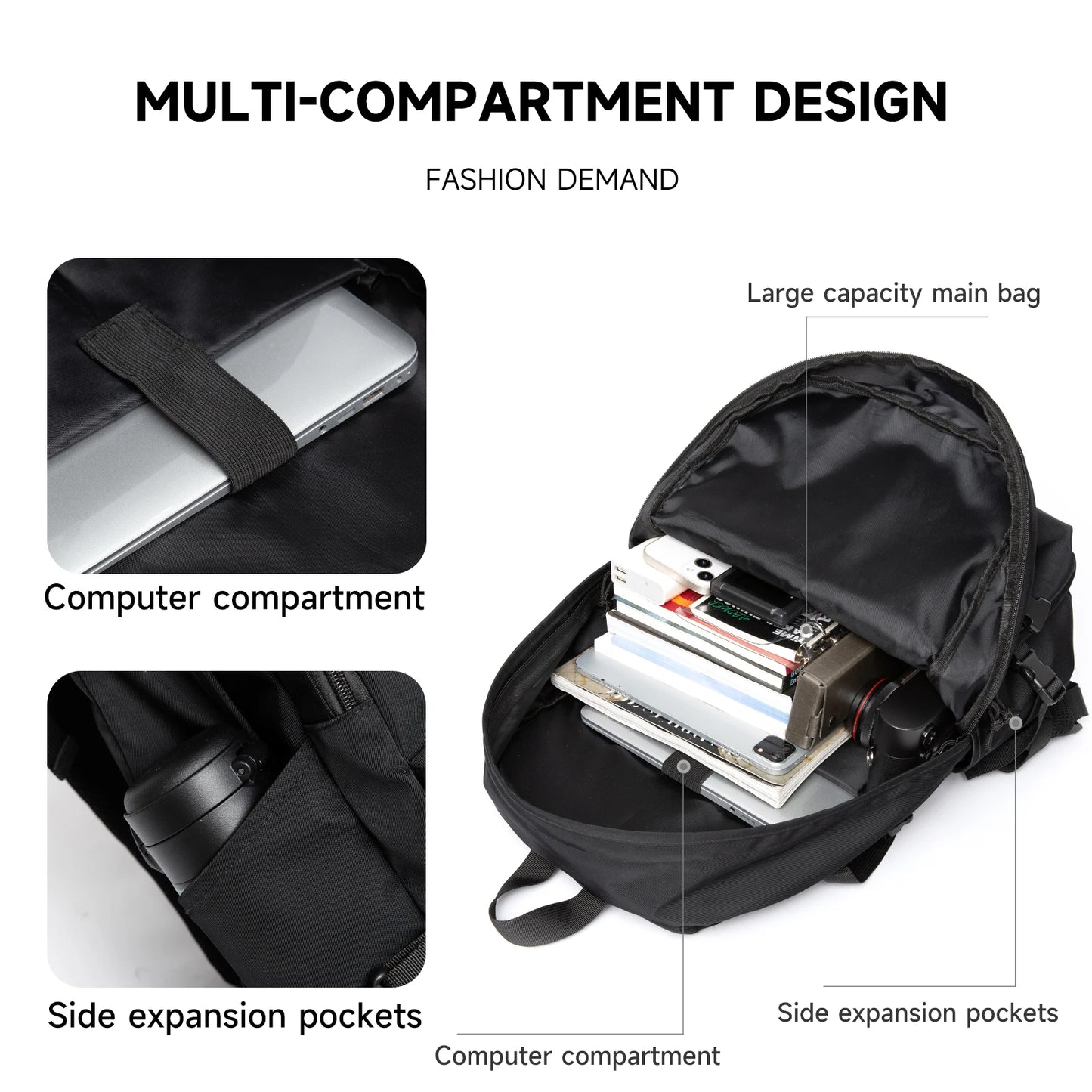 Simradia Outdoor Backpack School Bags for Men Waterproof Laptop Men'S Backpack Bags