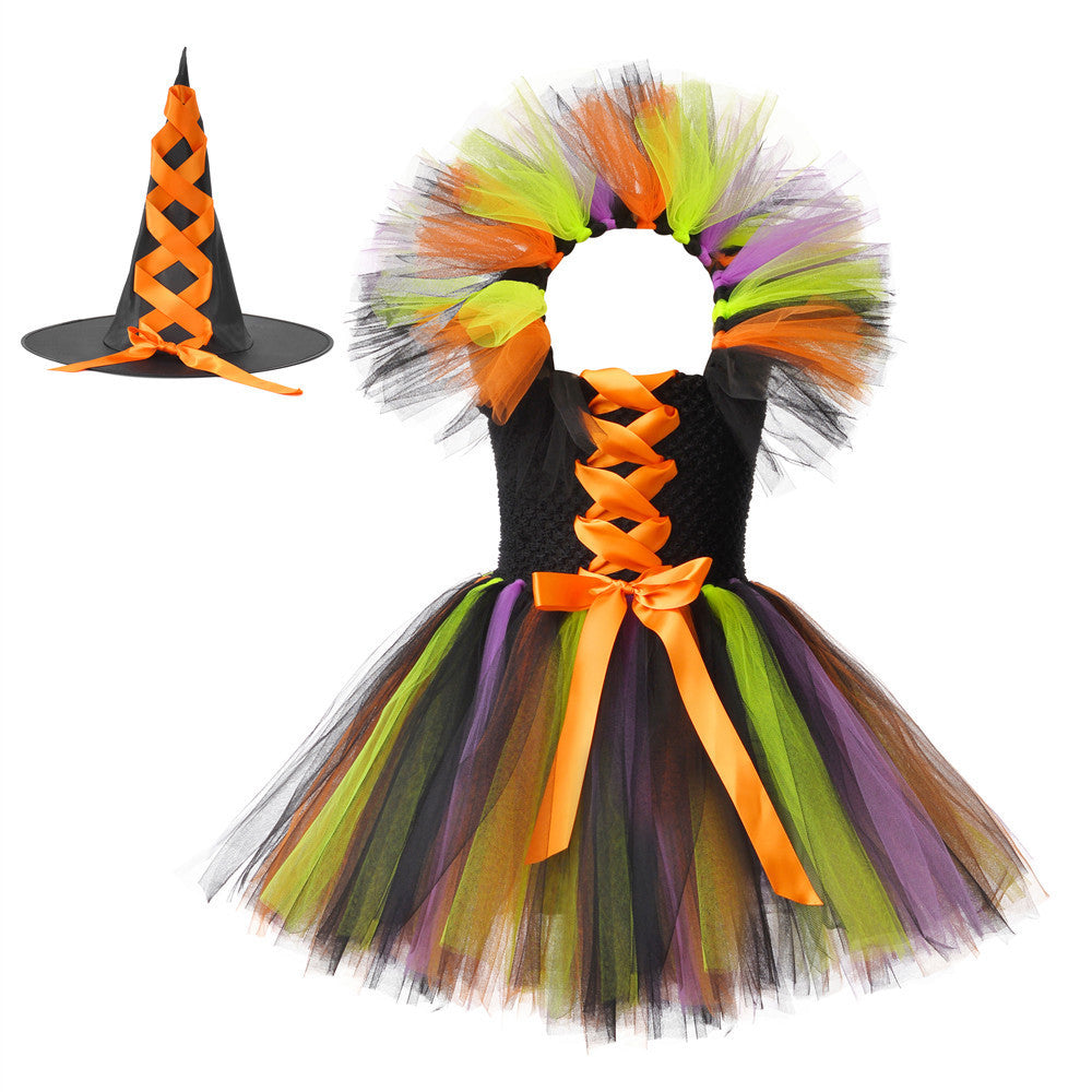 Little Witch Kids Halloween Costume Dress - MCROONS with hat