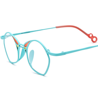 Colourful Titanium Small Irregular Optical Glasses Designer - Blue - MCROONS