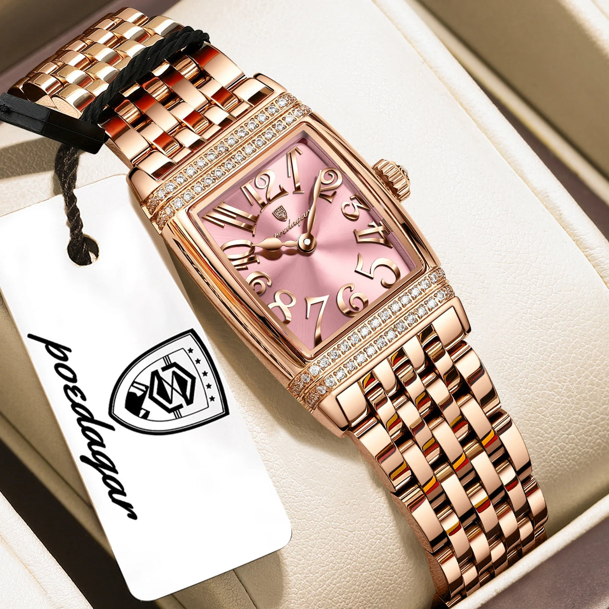 Poedagar 799 Women's Luxury Chronograph Quartz Watch – Stainless Steel Band, Waterproof