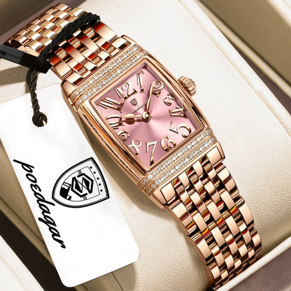 Poedagar 799 Women's Luxury Chronograph Quartz Watch – Stainless Steel Band, Waterproof