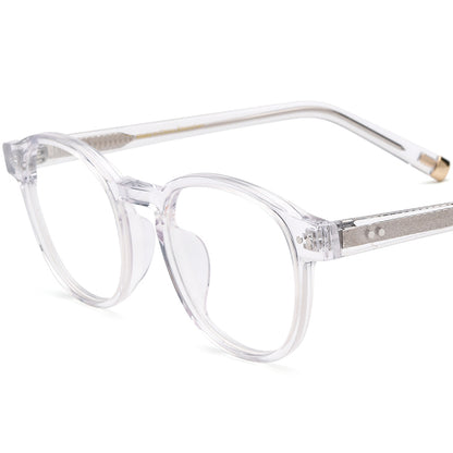 Retro Square Acetate Optical Glasses Frame - Transparent - MCROONS