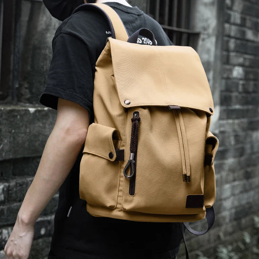 Classic Flap Laptop Backpack Bags for Men Casual Outdoor Anti-Theft Travel Backpack Bags