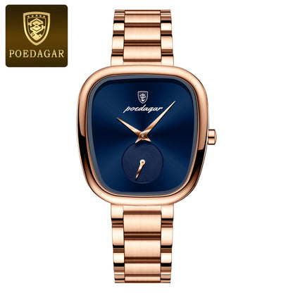 Poedagar 783 Women's Luxury Quartz Watch – Stainless Steel Band, Waterproof