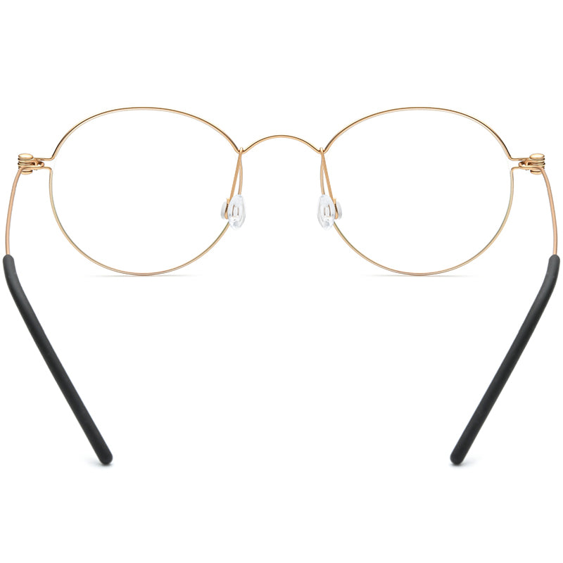 Titanium Round Optical Glasses Screwless - MCROONS - back