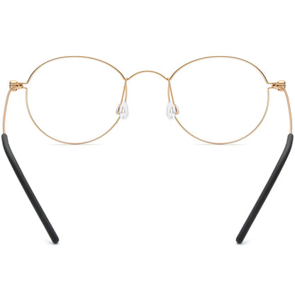 Titanium Round Optical Glasses Screwless - MCROONS - back