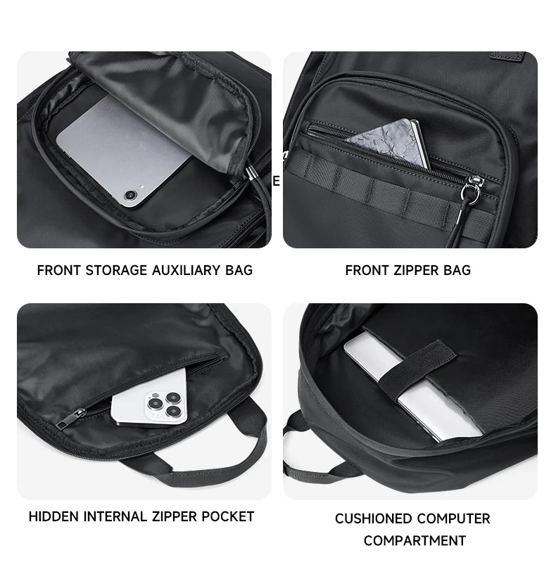 MCROONS Lightweight Men's Laptop Backpack for School and Daily Travel