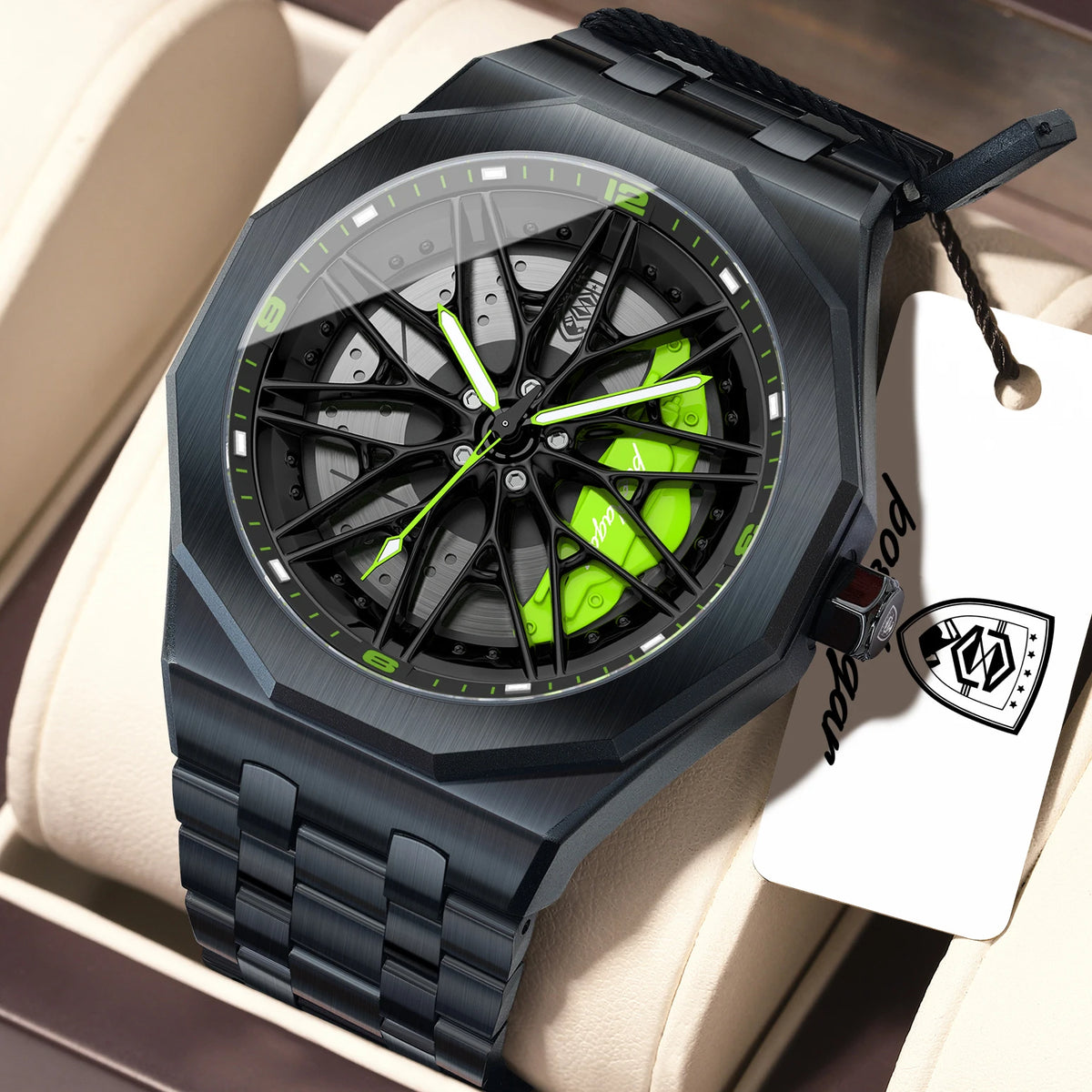 Poedagar 809 Men's Luxury Quartz Watch – Stainless Steel Band, Waterproof, Luminous