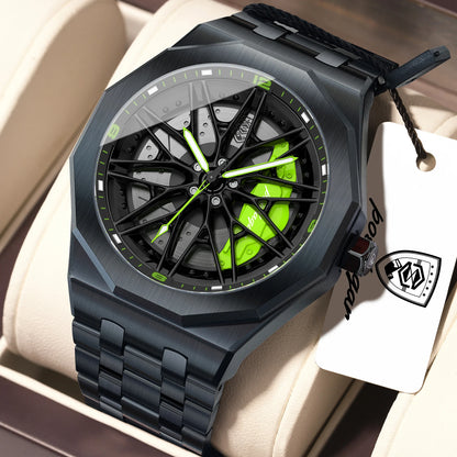 Poedagar 809 Men's Luxury Quartz Watch – Stainless Steel Band, Waterproof, Luminous