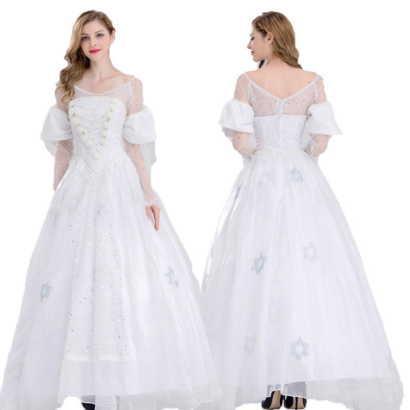 White Queen Wonderland Costume Dress