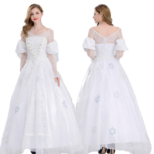 White Queen Wonderland Costume Dress