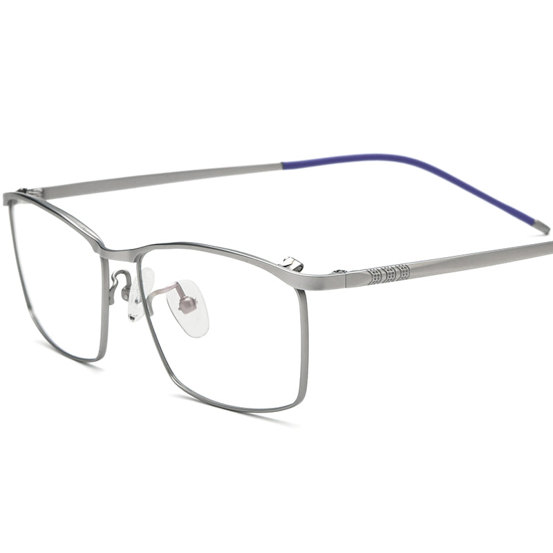 Square Titanium Optical Glasses Frame - MCROONS - Silver