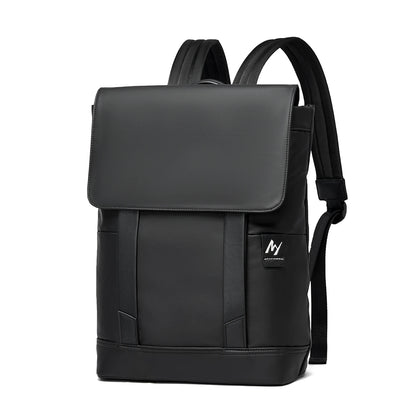 MOYYI PVC Laptop Bags for Men Business Flip Backpack for College Laptop Backpack