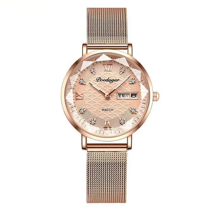 Poedagar 3011 Women's Luxury Quartz Watch – Stainless Steel Band, Waterproof, Luminous, Date