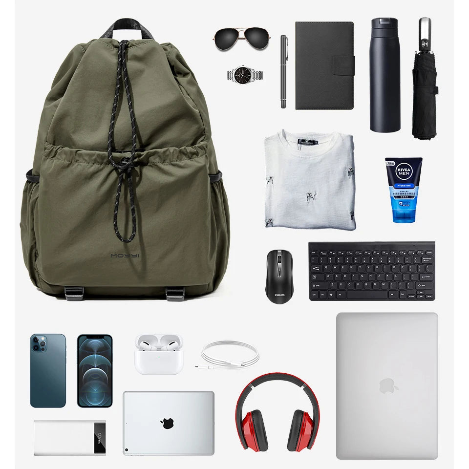 MOYYI Lightweight Bags for Men Sports Men'S Backpacks Outdoor Travel Drawstring Backpacks