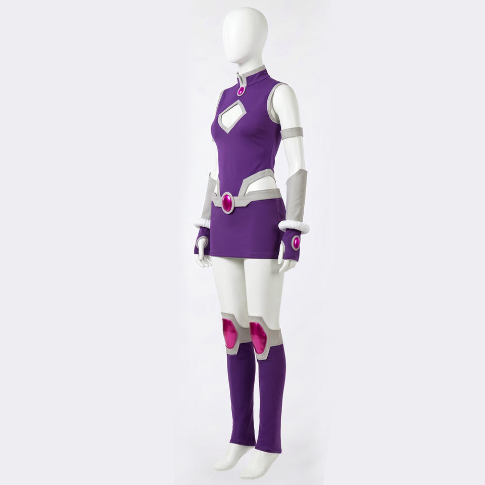Women's Dark Bird Anime Warrior Costume - Purple Full Set Cosplay Halloween Outfit