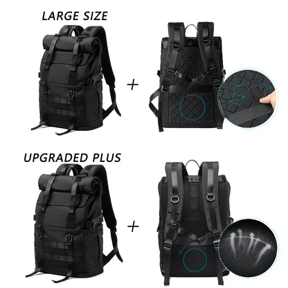 Wholesale anti Theft Expandable Rucksack Travel 17' Laptop Backpack Convertible Techwear Roll Top Backpack