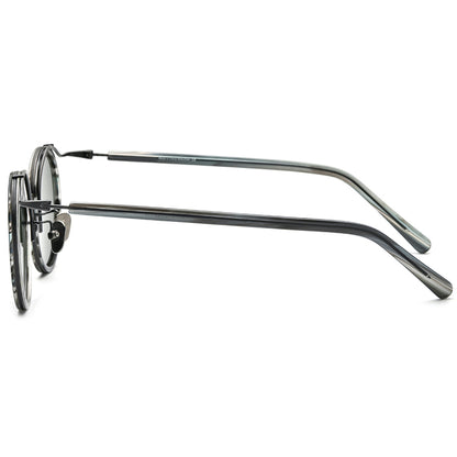 Acetate Titanium Round Polarized Sunglasses - MCROONS - side view