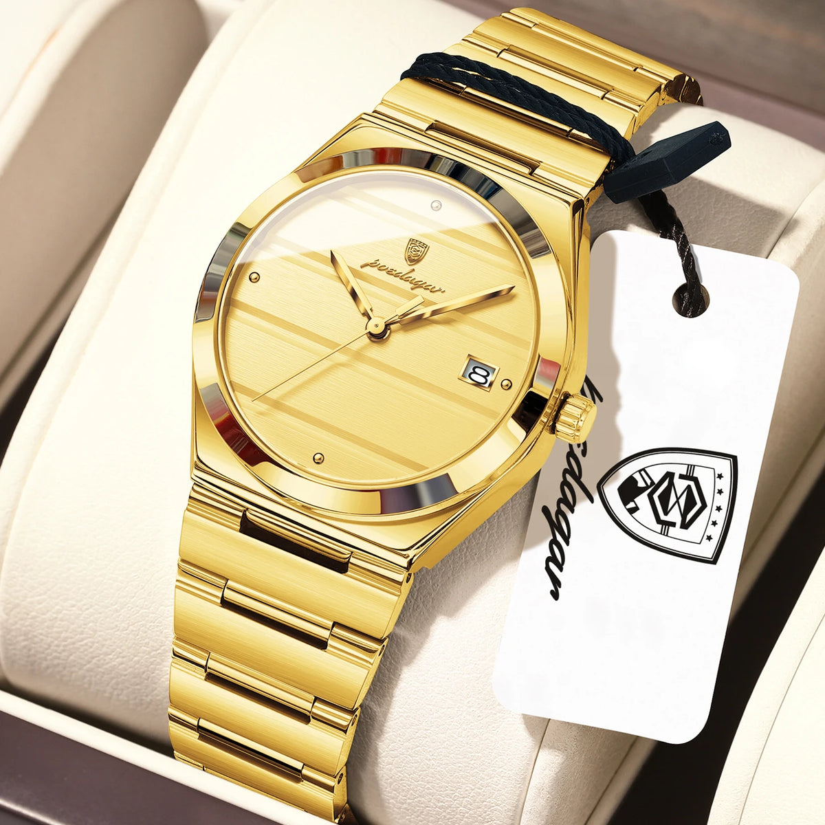 Poedagar 508 Women's Luxury Quartz Watch – Stainless Steel Band, Waterproof, Date