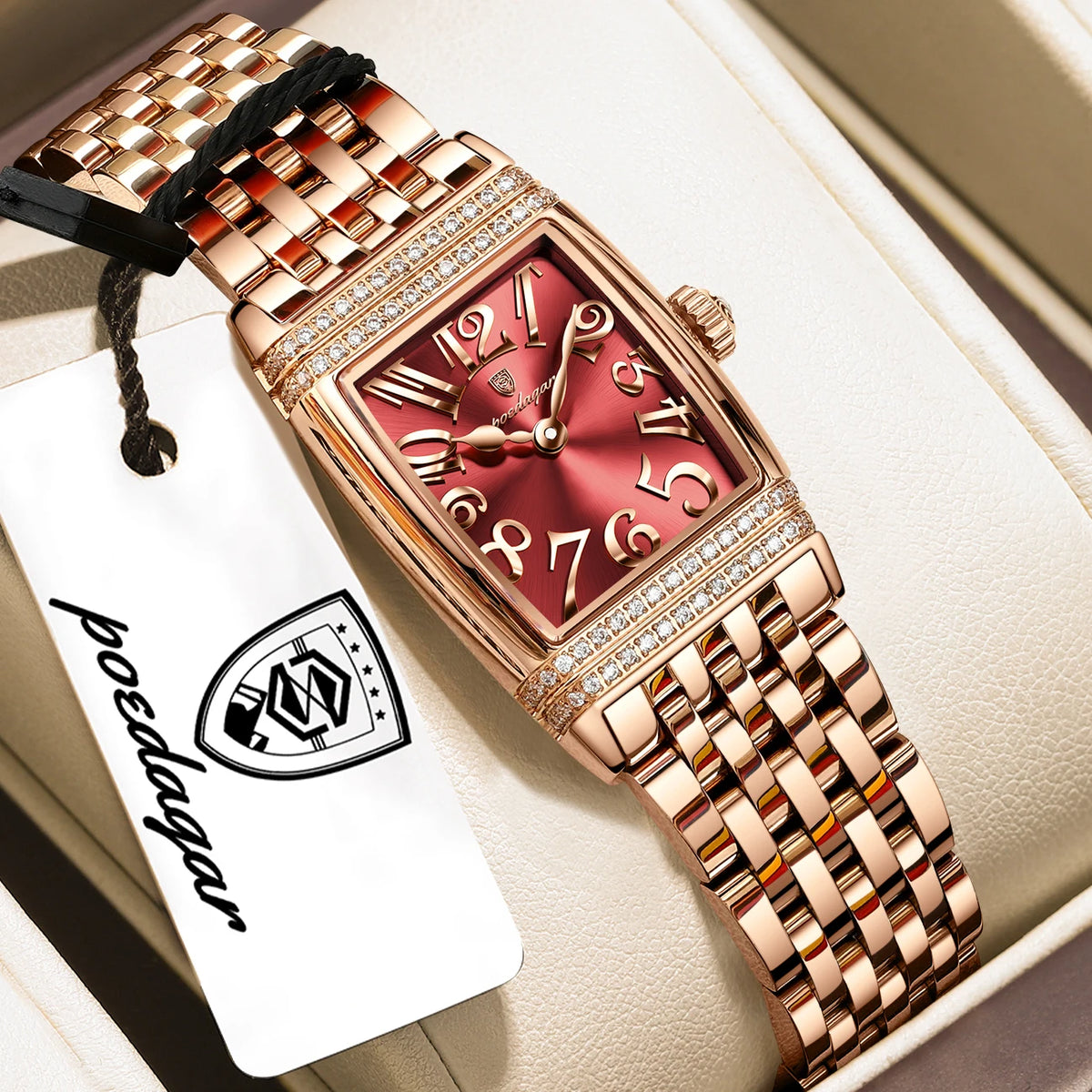 Poedagar 799 Women's Luxury Chronograph Quartz Watch – Stainless Steel Band, Waterproof