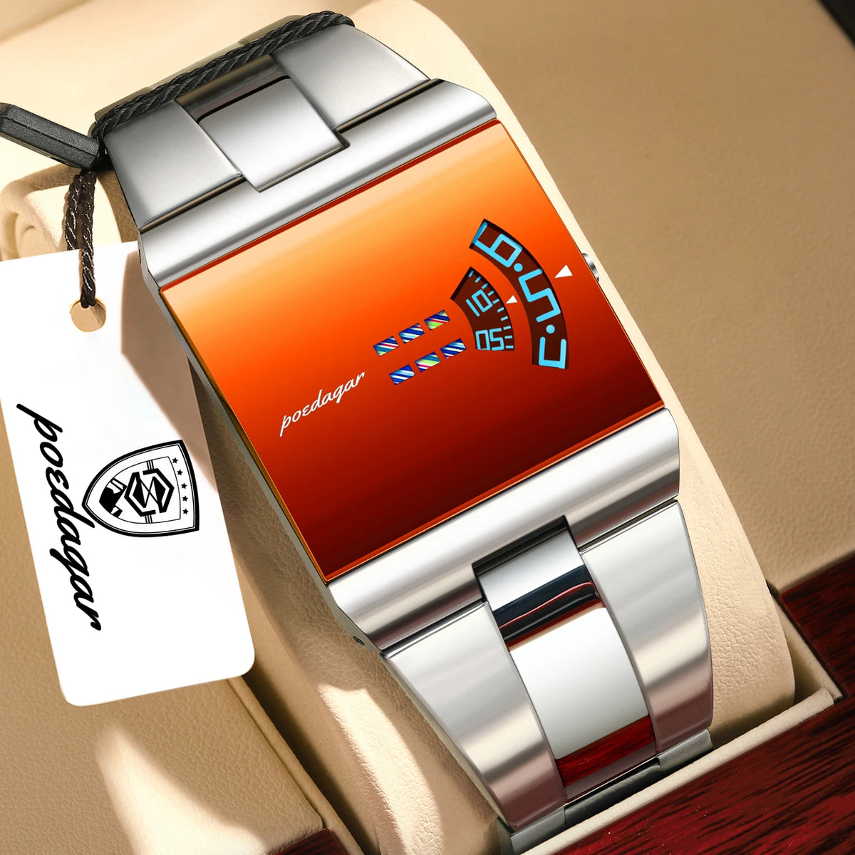 Poedagar 857 Men's Luxury Quartz Watch – Stainless Steel Band, Waterproof