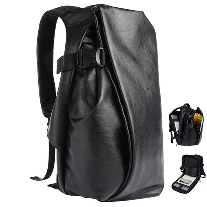 Causal Backpacks Black Waterproof Mochila anti Theft Travel Laptop PU Leather Backpack Bags for Men Business School